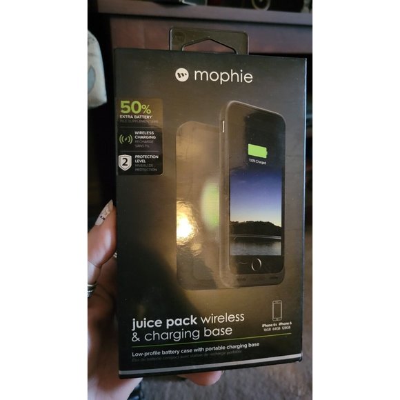 Mophie Juice Pack Wireless Charging Battery Case for IPhone 6 and 6s - Black NIB - Picture 1 of 6